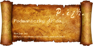 Podmaniczky Éda névjegykártya